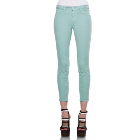 J Brand Denim - J Brand Green Mid-rise Capri/Cropped Jeans Size 30